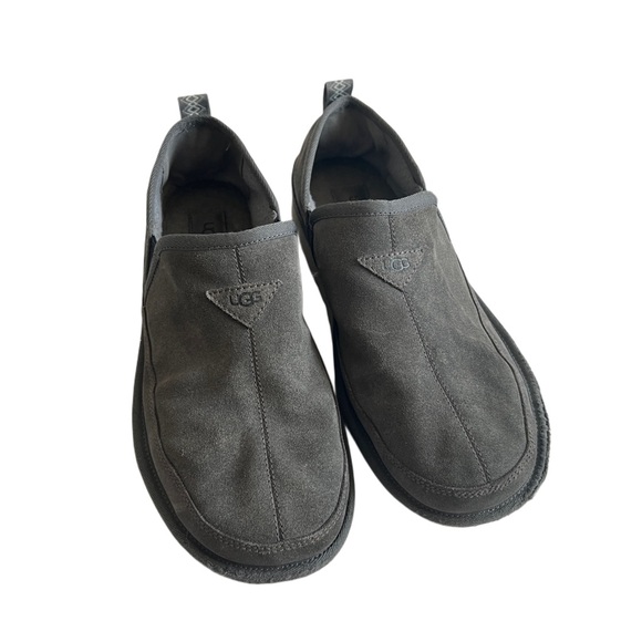 UGG Other - UGG Men's Grey Genuine Leather Dex Casual Slip-on Slippers Shoe 13